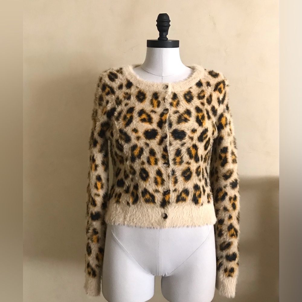 Forever 21 Cream and Brown Fuzzy Sweater - Picture 2 of 10